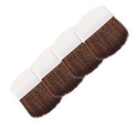 TEHAUX 4pcs White Makeup Blush Brush Set for Women with Horsehair and Plastic Material, Washable Soft Bristles, Smooth Handle, for Facial Makeup and Contouring