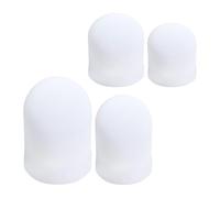 TEHAUX 4pcs White Silicone Flashlight Diffuser Covers for 31-75mm Head, Reducing Glare and Creating Candlelight Effect, Portable Round Caps for Outdoor Activities and Hiking