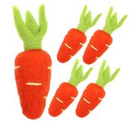 TEHAUX 5 Pcs Wool Felt Carrot Hairpin Accessories Large DIY Brooch Decorations for Clothes Hats Craft Projects Easter and Halloween Ornaments