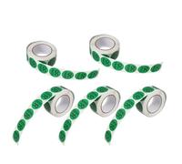 TEHAUX 5 Roll Quality Inspection Label Sticker Round Adhesive Qc Pass Labels for Warehouse Inventory Control Quality Control