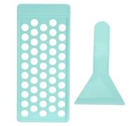 TEHAUX 50-slot Lip Balm Filling Tray and Spatula Set for DIY Cosmetic Making, Abs Material with Precision Filling and Streamlining Production Steps, for Personal Use and Crafting Lip Balm