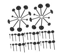 TEHAUX 50pcs Black Bean Safety Eyes for Crochet Plush Doll Making Needle Felting Crafts Colorfast Balls with Portable Box for DIY Animal Puppets and Soft Dolls