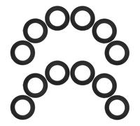 TEHAUX 50pcs Black Plastic Lamp Shade Reducer Rings Full Thread Adapter for E12/e14 Light Socket Bases 32/33mm Inner Diameter Ceiling and Sconce Light Fixture Accessories