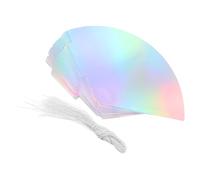 TEHAUX 50Pcs Colorful Party Paper Hats Cone Design for Birthdays Showers Festive Celebration Essentials Vibrant Rainbow Patterns Easy Cleanup