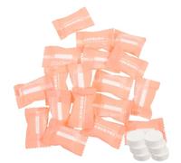 TEHAUX 50pcs Compressed Travel Washcloths Compact Disposable Face Towels Made of Spunlace Non-woven Fabric with Independent Bag Package for Facial Care and Outdoor Travel