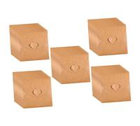 TEHAUX 50pcs Kraft Paper Cd Dvd Sleeves Envelopes with Heart Button Closure for Party Packaging and Photo Storage, Vintage Brown Kraft Envelope Cases for Theme Party Accessories