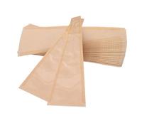 TEHAUX 50pcs Kraft Vintage Floral Wrapping Bags for Flower Shop Professional Bouquet Sleeves Practical Packaging for Roses Tulips Lilies and More