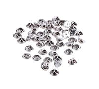TEHAUX 50pcs Metal Clutch Insignia Pin Backs Silver Badge Replacement for Uniforms for Crafting and Personalization