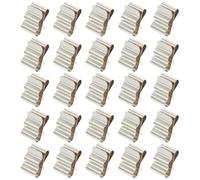 TEHAUX 50pcs Solar Panel Fixing Clips Made of 301 Stainless Steel Rust Resistant Wire Clamps for Photovoltaic Cable Management Under Module Frame Easy Installation Silver