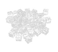 TEHAUX 50pcs Transparent Acrylic Fake Ice Cubes Decorative Display Cubes for Photography Props Wedding Vase Fillers Realistic Clear Acrylic Crushed Rocks Simulation