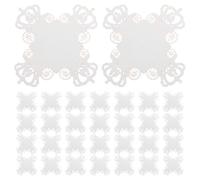 TEHAUX 50Pcs White Hollow-Out Chocolate Truffle Wrappers Paper Boxes for Wedding Candy Packaging, Party Chocolate Compartment Boxes Lace Design