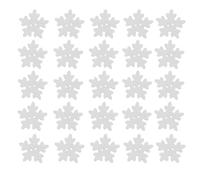 TEHAUX 50pcs White Wooden Snowflake Buttons, 18mm Christmas Embellishments for Crafting, Sewing, DIY Scrapbook, Holiday Decorations