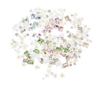 TEHAUX 5pack Rhinestones and Pearls Nail Charms for DIY and Parties Creative Mix Resin Daisy Flower Nail Art Decoration Kit with Secure Fit and Colourful Variety Styles and Enthusiasts