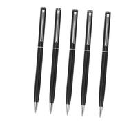 TEHAUX 5PCS Classic Metal Ballpoint Pen Ergonomic Design Comfortable Grip Reliable Ink Flow Signature Tool for Office School Use Business Pens