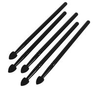TEHAUX 5pcs Creative Silicone Eyeshadow Makeup Brush Set with Smooth Handle Design and Aluminum Core, for Applying Moisturizer and Eyeshadow for Professional and Amateur Makeup Use