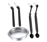 TEHAUX 5pcs Espresso Machine Cleaning Brush Portable Nylon Coffee Extraction Cleaner for Coffee Makers and Milk Frothers Compact Handle for Easy Maintenance