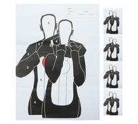 TEHAUX 5pcs Human Design Paper Target Sheets 17.7x12.6 Inches for Training Exercises, for Extended Practice Sessions and Withstanding Multiple Shots, Convenient Precision Targets