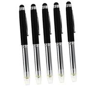 TEHAUX 5pcs LED Ballpoint Pens with Stylus Tip for Touch Screens Multi Functional Capacitive Stylus Pens with Lighted Ink Comfortable Grip for Phones Tablets Office and Medical Use