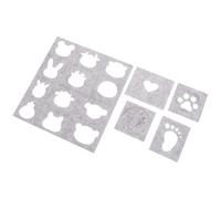 TEHAUX 5pcs Needle Felting Templates Wool Felting Molds Felt Anti-wear Easy to Use Decorative Creative Applique Stencils for Making Felted Handicrafts DIY Craft