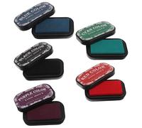 TEHAUX 5pcs Pigment Ink Stamp Pads Ink Pads Assorted Color Lightweight Vintage Aesthetic Appeal Smooth Consistent Coverage for Crafting Creative Endeavors