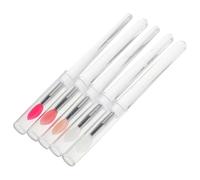 TEHAUX 5pcs Silicone Lip Brushes with Precision Brush Heads Reusable Lip Scrub and Gloss Applicators for Travel Makeup and Skincare Tools