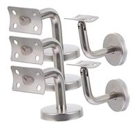 TEHAUX 5pcs Stainless Steel Stair Railing Brackets Moveable Handrail Support for Indoor Outdoor Use Durable Corrosion Resistant Design for DIY Projects