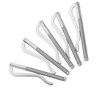 TEHAUX 5pcs Vintage Metal Spring Money Clips 75mm Chrome Plated Minimalist Cash and Card Holder Insert Bars for Men’s Bifold Wallet Accessories