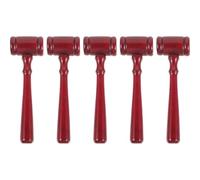 TEHAUX 5pcs Wooden Judge Gavel, Small Hammer for Judges, Lawyers, Auctioneers Costume Accessory - Ideal for Role Play, Trials, Classroom Activities & Legal Ceremonies