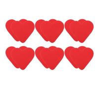 TEHAUX 6 Pairs Red Heart-Shaped High Heel Shoe Bottom Protectors Non-Slip Anti-wear Sole Pads Noise Reduction Cushions for Women’s Slip Prevention and Shoe Care