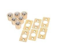 TEHAUX 6 Sets Brass Furniture Ball Catch Cabinet Door Latches Reliable Magnetic Roller Catch for Cupboards and Closets Easy Installation Durable Solid Decorative Interior Door Hardware