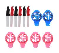 TEHAUX 6 Sets Golf Ball Line Marker Tool for Beginners, Plastic | Easy Identification, Neat Guide Lines, Compact Design, Outdoor Practice Use, Random Colour Pack Random Color