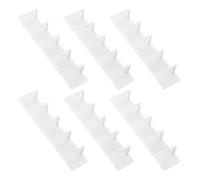 TEHAUX 6 Sets White Plastic Nail Practice Stand for False Nails Removable Easy Reconfiguration Manicure Display Base Holder for DIY and Salon Training