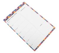 TEHAUX 60 Sheets Magnetic Meal Planning Notepad with Two-side Offset Paper for Weekly Meal Scheduling and Nutrient Reminder, Tearable Grocery Planning List Notepad for Kitchen