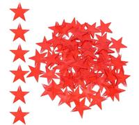 TEHAUX 60pcs Red Five-Pointed Star String Light Covers Waterproof Plastic Mini LED Bulb Caps Decorative Star-Shaped Lampshades for Outdoor and Wedding Party Christmas Tree Decorations