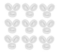 TEHAUX 60pcs Silicone Earring Pads for Earrings Clear O-Shaped Anti-Slip Cushions with Comfortable Soft Material Fit for Women and Without Pierced Ears Washable and Reusable Backing