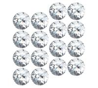 TEHAUX 60pcs White Rhinestone Sofa Buttons for Upholstery Tufting - Detachable Crystal Decorative Button Embellishments for Furniture Sewing Crafts and Home Decor