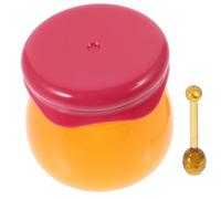 TEHAUX 6g Lip Balm Jar Sample Jar Lightweight Refillable Cosmetic Container with Smooth Surface Spoon for Making Your Own Cosmetics