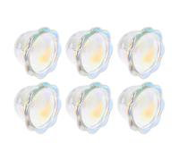 TEHAUX 6pcs Acrylic Charms Elegant Flower Edge Design, Lightweight and Sturdy for Jewelry Making and Home Decor, for Handmade Creativity and Bringing Good Luck and Blessings