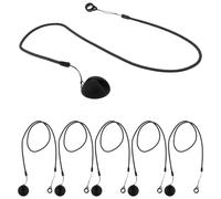TEHAUX 6pcs Anti-loss Pen Leash with 60cm Retractable Elastic Spring Cord 8mm Silicone Loop Pen Holder Attachment for Tablet Stylus Office Counter Use