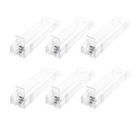 TEHAUX 6pcs Automatic Cigarette Display Rack 28cm Tobacco Organizer Self-Pushing Tray for Retail Stores, Single-Row 10pcs Holder Divider