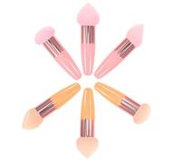 TEHAUX 6pcs Beauty Sponge Makeup Foundation Applicator Multi-round Blending Sponge for Wet and Dry Use Soft Makeup for Blending Tool for Face Application