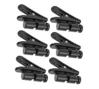 TEHAUX 6pcs Black Microphone Holder Clips Earphone Cord Clips Small Mic Collar Headphone Cable Accessory for Wire Management and Enhanced Call Quality