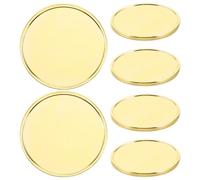 TEHAUX 6pcs Blank Golf Ball Markers for Golf Course and Tournament Use Lightweight Iron Material Golden Colour Easy to Carry for Beginners and Coaches