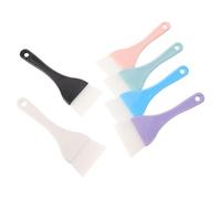 TEHAUX 6pcs Body Treatment Applicator with Ergonomic Handles Soft Flexible Bristles and Extra Wide Heads for Uniform Lotion Oil Peel Mud Mask Application Reusable Spa Tools in Colors