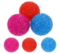 TEHAUX 6pcs Cat Ball with Bell Pet Kitten and Cat Plastic Ball Easy to Roll Funny Assorted Color for Independent Play Lovers Random Color