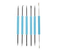 TEHAUX 6pcs Circuit Board Soldering Tool Kit Sky-Blue Double-Sided Solder Aid Carbon Steel Repair Tools for Electronics PCB Maintenance