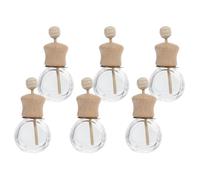 TEHAUX 6pcs Compact Aroma Diffuser Bottles 10ml Glass with Clip-On Perfume Dispenser, Air Conditioner and Car Air Freshener for Friends