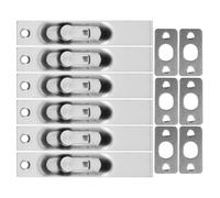 TEHAUX 6pcs Concealed Flush Bolt Door Latch for Double Doors Stainless Steel Construction with Corrosion Resistance and Easy Installation for Busy Public Spaces