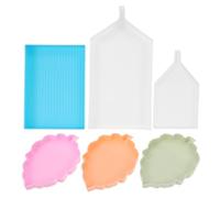 TEHAUX 6pcs Diamond Art Bead Sorting Trays with Small Storage Boxes for DIY Craft Lightweight Plastic Containers for Organizing Rhinestones and Accessories Portable and Convenient