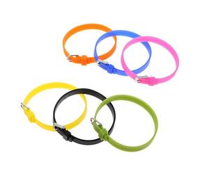 TEHAUX 6Pcs DIY Silicone Wristbands 8Mm Colorful Silicone Bracelet Set Alphabet Accessories, Multi-Color Wrist Strap for ’S Play and Watch Bands